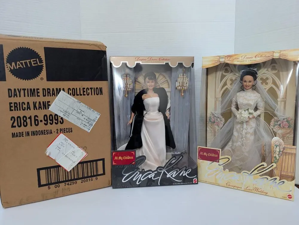 Erica Kane All My Children Soap Opera Barbie Lot Original Shipping Box Mattel